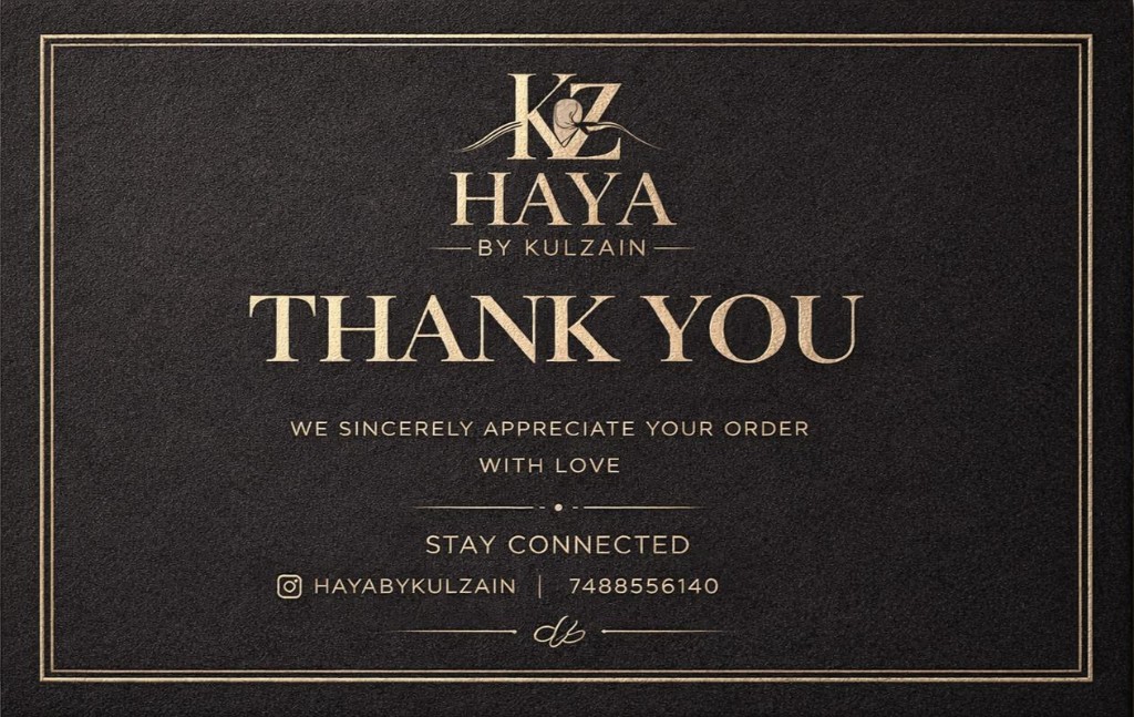 Thank you card  Haya by Kulzain